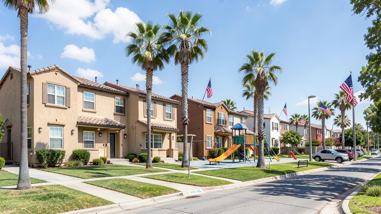 Military family housing community in San Diego, near the base commissary and exchange