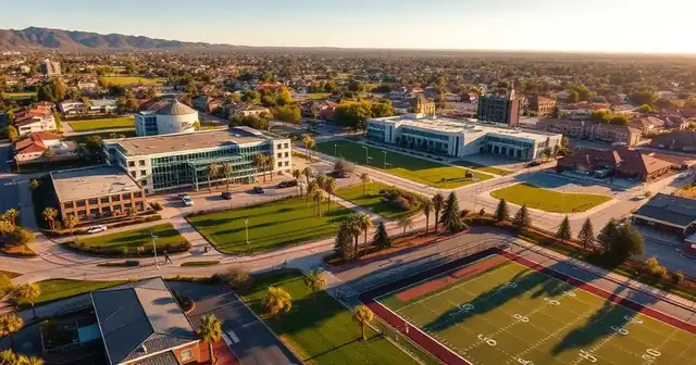 Aerial view of a top-rated San Diego County school campus