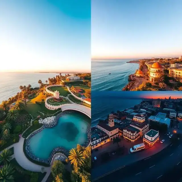 Collage of San Diego highlights including Balboa Park, La Jolla Cove, Sunset Cliffs, and the Gaslamp Quarter