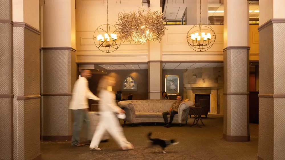 Restored 1926 Gothic Revival facade of The Sofia Hotel in downtown San Diego