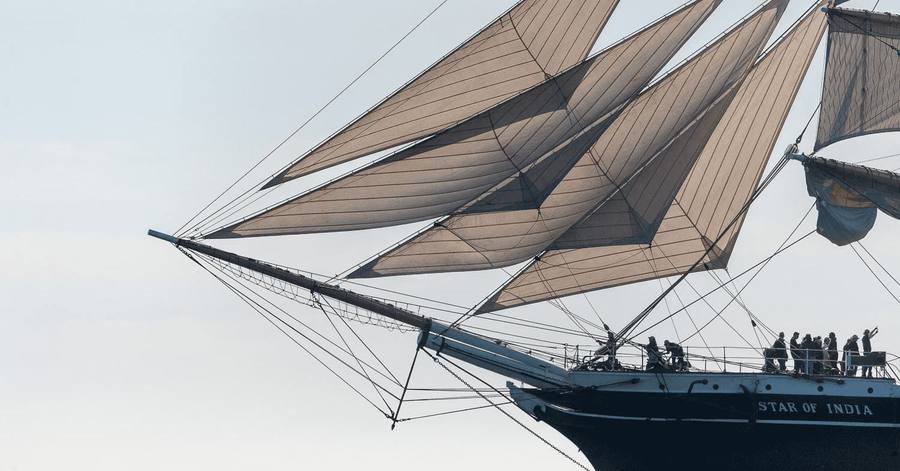 Historic sailing ship at the Maritime Museum of San Diego