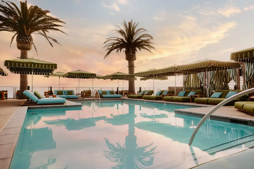 Rooftop pool overlooking the Oceanside Pier at Mission Pacific Hotel