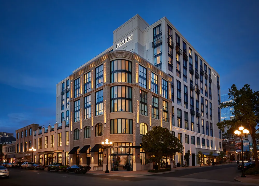Exterior of the Pendry San Diego hotel in the Gaslamp Quarter