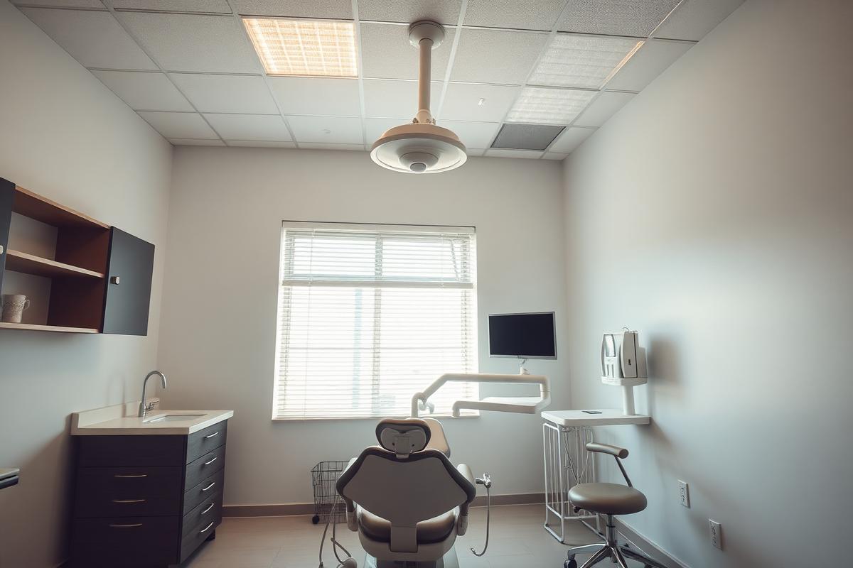 Dentist and hygienist working in a bright modern San Diego dental operatory with natural light